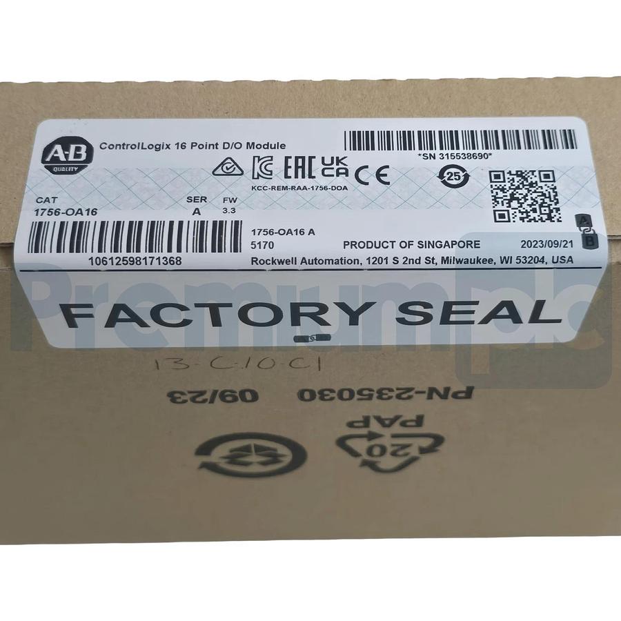 Used Allen-Bradley 1756-OA16 /A ControlLogix 16-Pt Digital Output Module FW 3.3 NSFS
