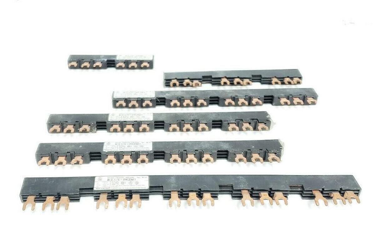 Used LOT OF KLOCKNER MOELLER B3.1/5-PKZM1 3-PHASE LINK BUS BARS B315PKZM1