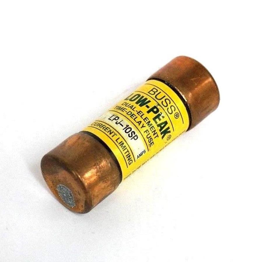 Used LOT OF 16 BUSS LPJ-10SP TIME-DELAY FUSES 10A, 600V, LPJ10SP