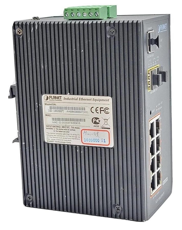 Used PLANET IGS-10020HPT 8 PORT FAST ETHERNET SWITCH COMPACT FSD-803