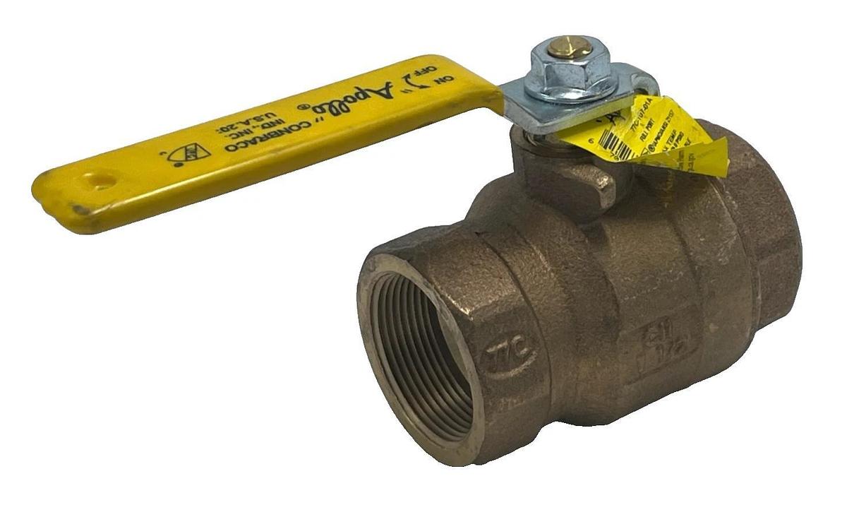 Apollo 77C-107-01A Bronze Ball Valve 1-1/2" FNPT Full Port Contractor Series