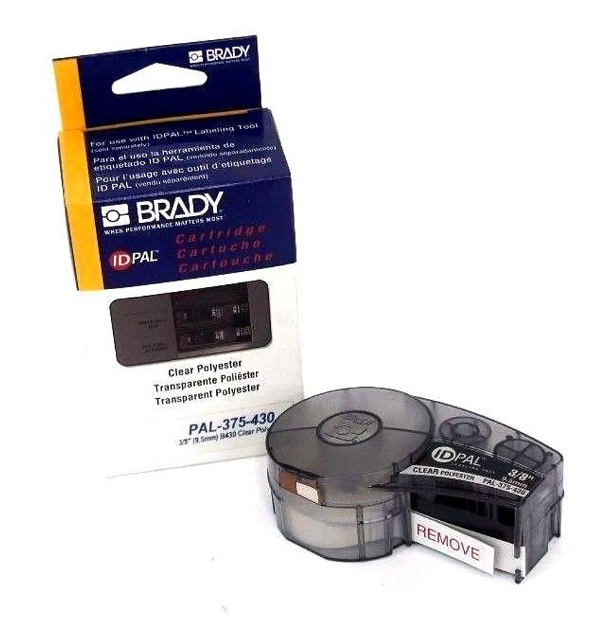 Used NIB BRADY PAL-375-430 CLEAR POLYESTER LABEL CARTRIDGE 3/8", 9.5MM, B430