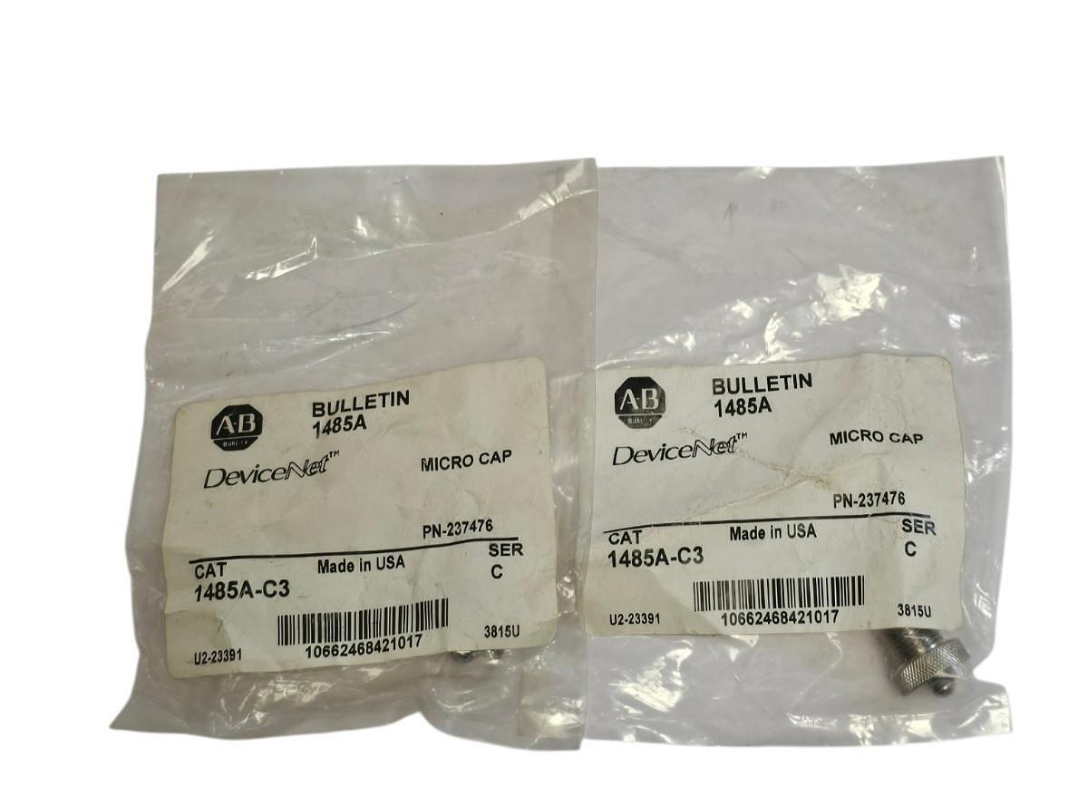 Used LOT OF 2 NEW ALLEN BRADLEY 1485A-C3 MICRO CAPS 1485AC3 SER. C