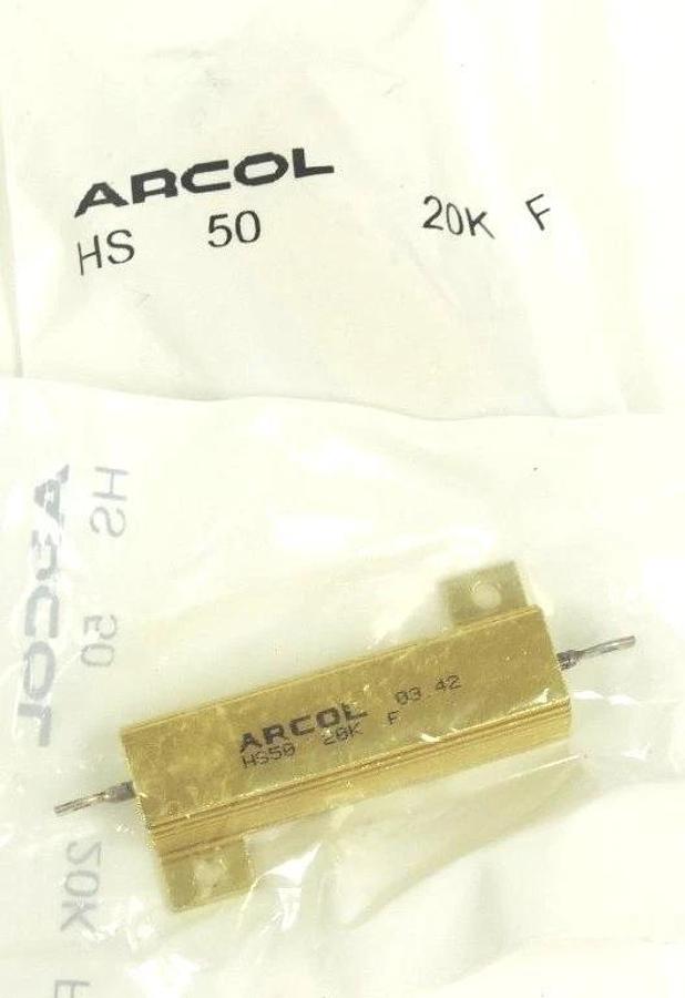 Used LOT OF 11 ARCOL HS50 20K F RESISTORS HS5020KF