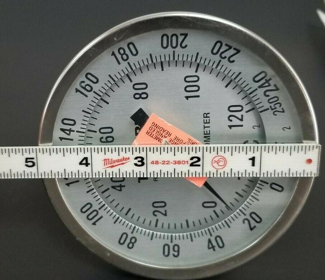 Used NEW TEL-TRU 7236040 THERMOMETER 0-250 DEG. F / -20-120 DEG. C