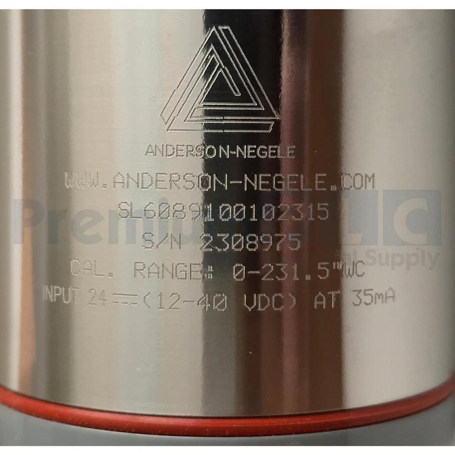 NEW ANDERSON-NEGELE SL6089100102315 SL HYDROSTATIC LEVEL TRANSMITTER 0-231.5"WC
