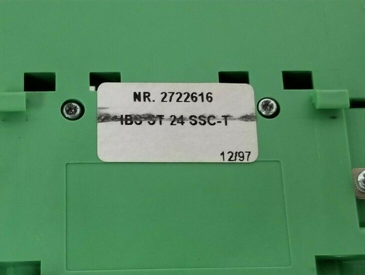 Used PHOENIX CONTACT NR. 2722616 IBS-ST-24-SSC-T INTERBUS MODULE IBS STME 24 MA-FT