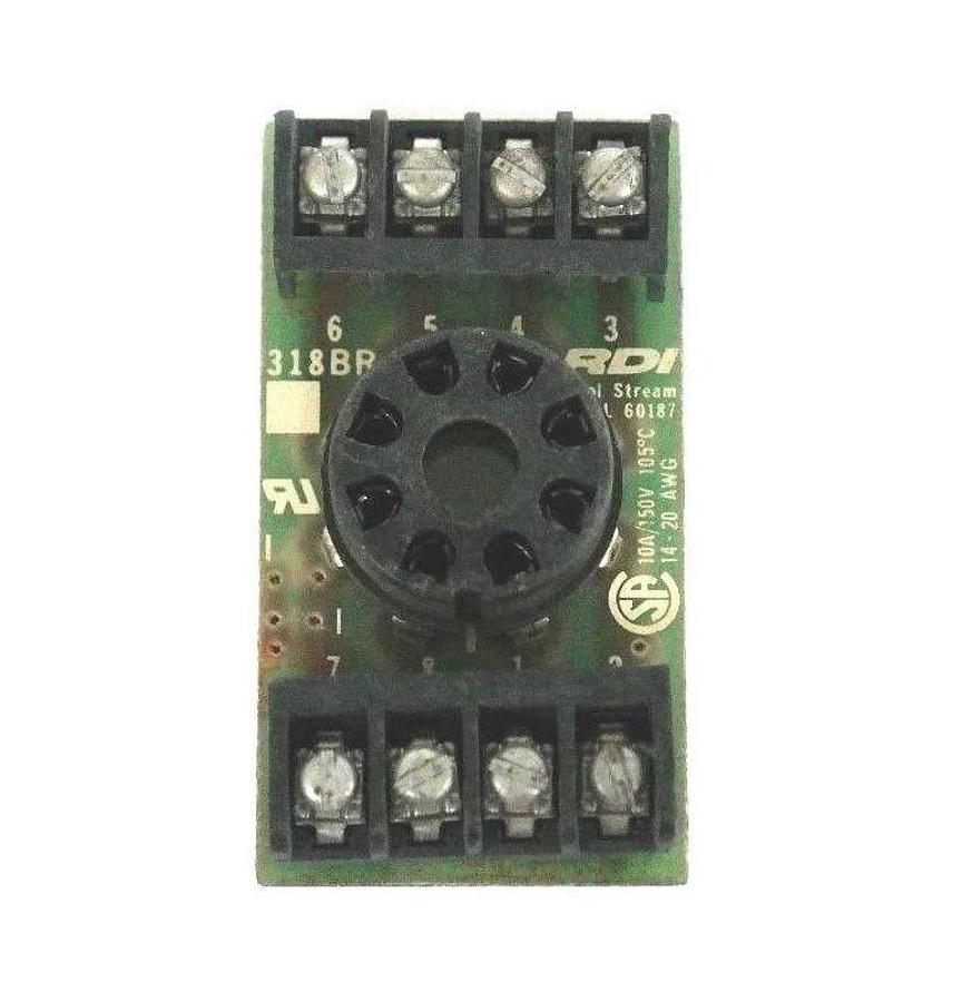 Used RDI 318BR RELAY BASE 10A, 150V