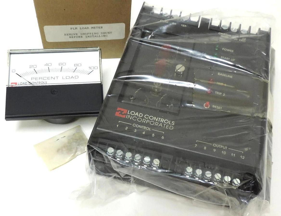 Used NIB LOAD CONTROLS PFR-1700 MOTOR CONTROL SENSOR COMPENSATOR W/ PLM LOAD METER