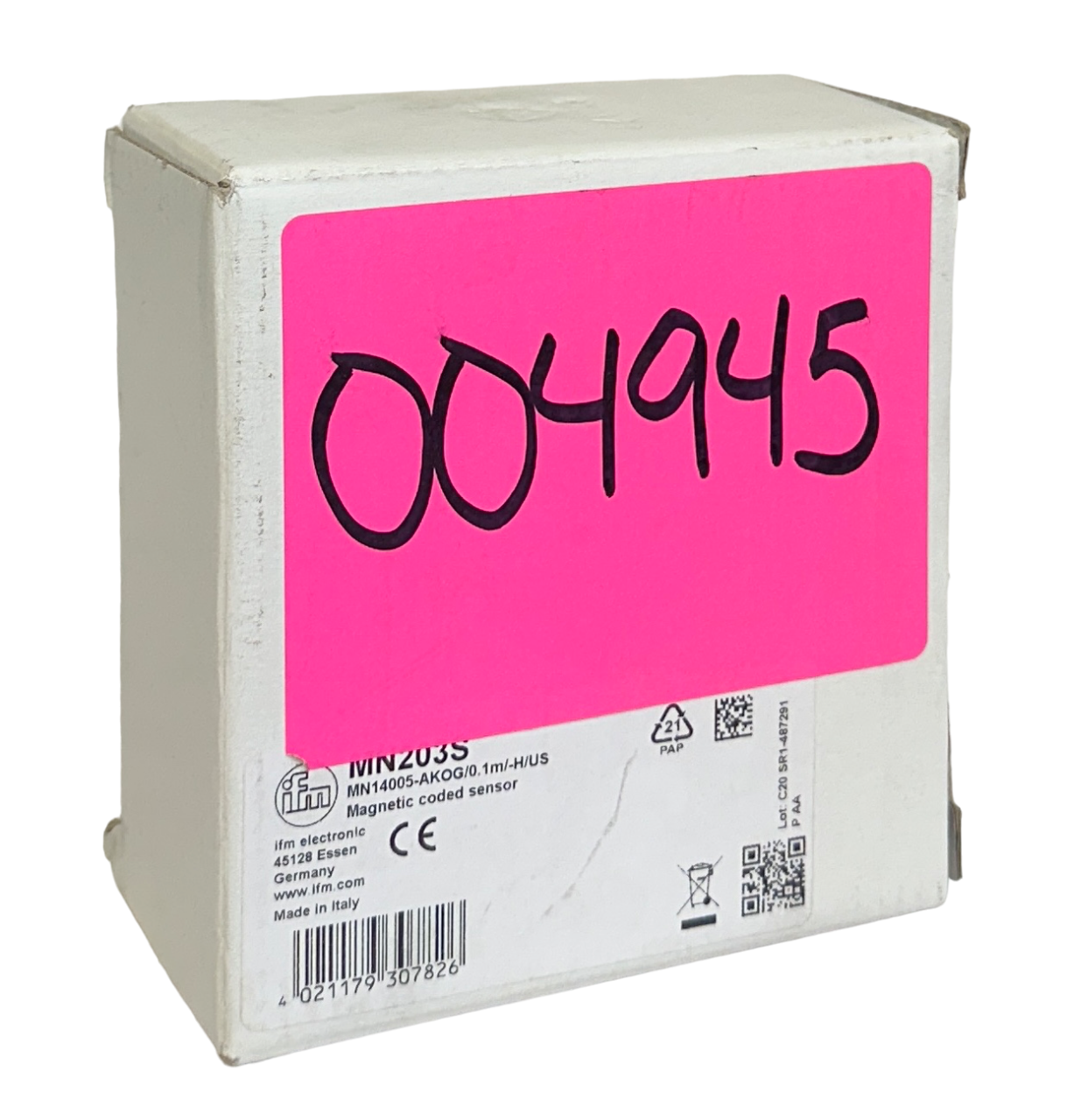 Used IFM ELECTRONIC MN14005-AKOG/0.1m/-H/US / MN203S MAGNETIC CODED SENSOR 5mm NSMP