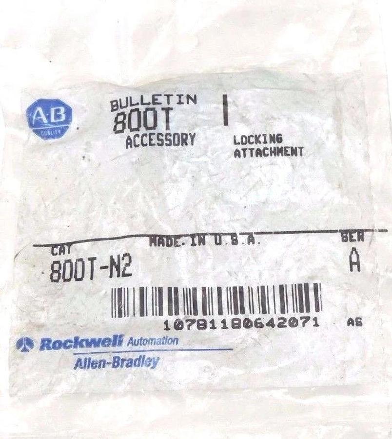 Used NEW ALLEN BRADLEY 800T-N2 LOCKING ATTACHMENT 800TN2 SER. A