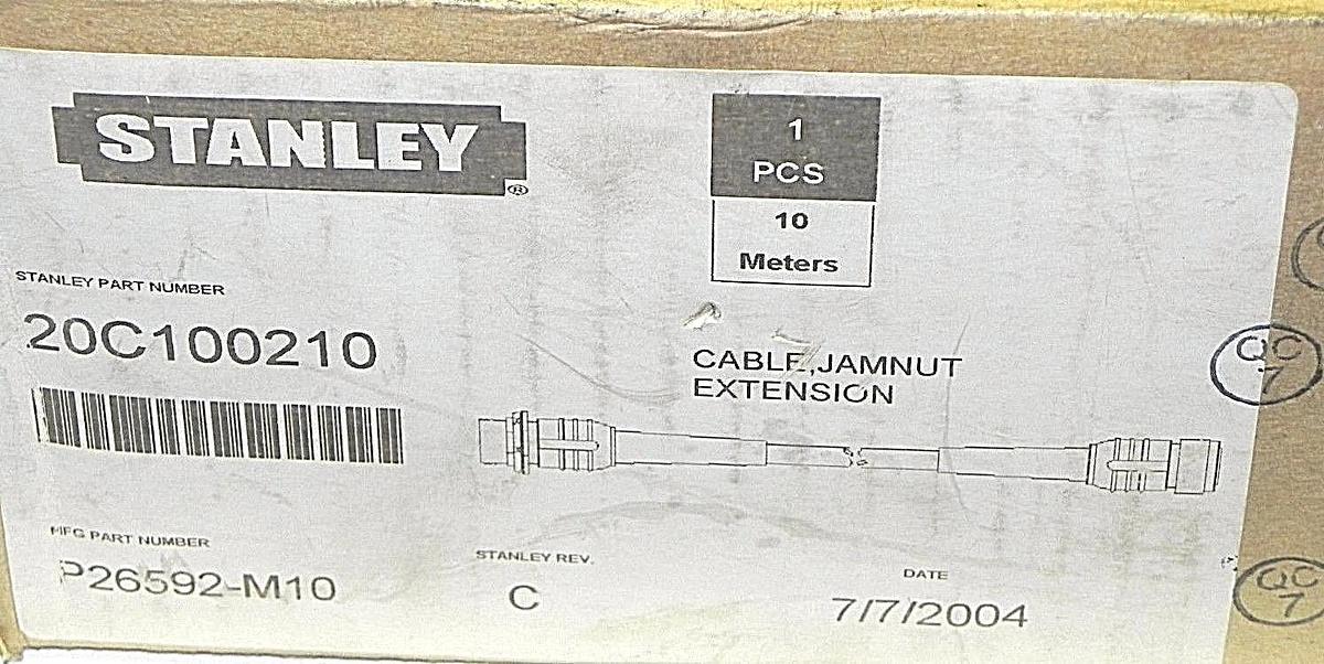 Used NIB STANLEY 20C100210 10 METER CABLE, JAMNUT EXTENSION P265920M10