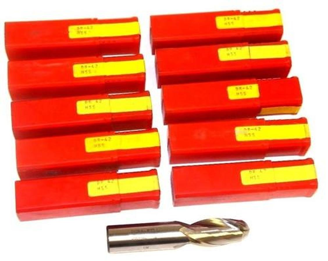 LOT OF 10 NEW DURA-MILL DR-42 3/4" END MILLS HSS 4.286"