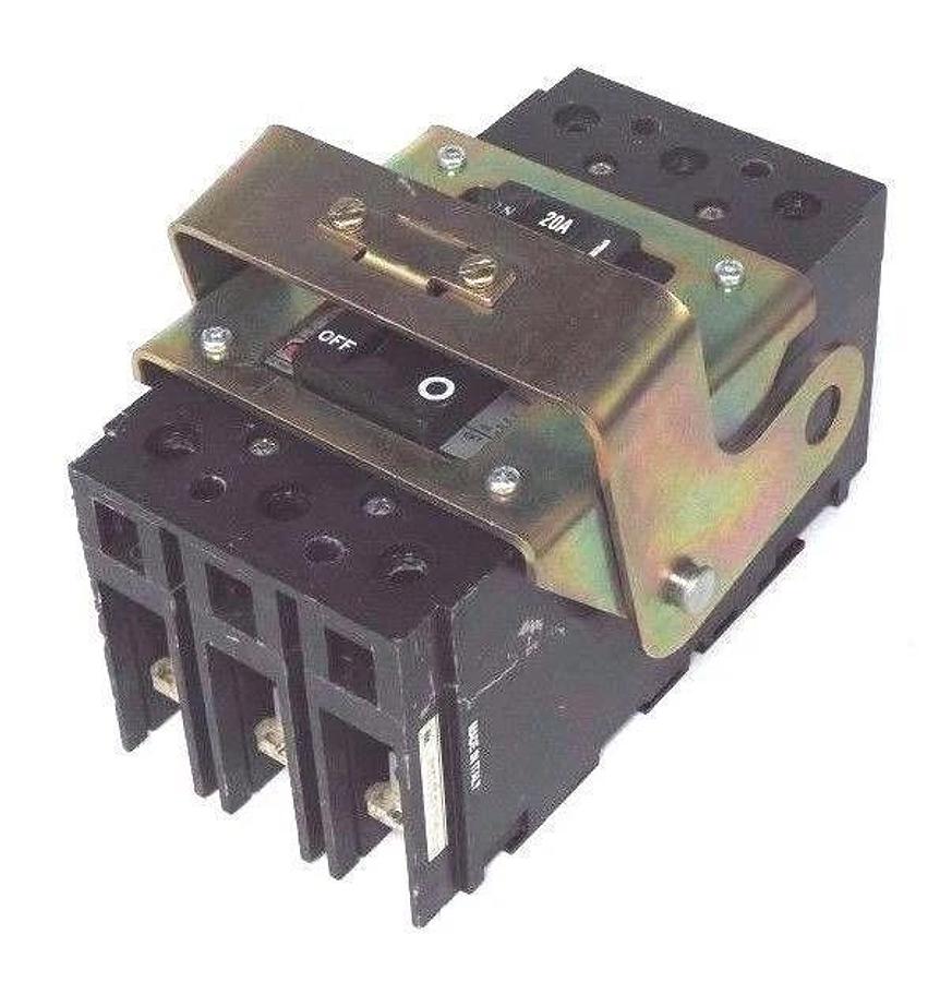 Used LOT OF 3 ABB UXAB-727131-R-103 CIRCUIT BREAKERS 20AMP 480VAC 500VDC TYPE ES