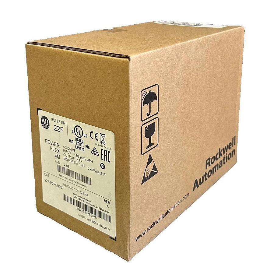 Used NEW SEALED ALLEN BRADLEY 22F-B2P5N103 /A PowerFlex 4M AC DRIVE 0.4kW/0.5HP 2018