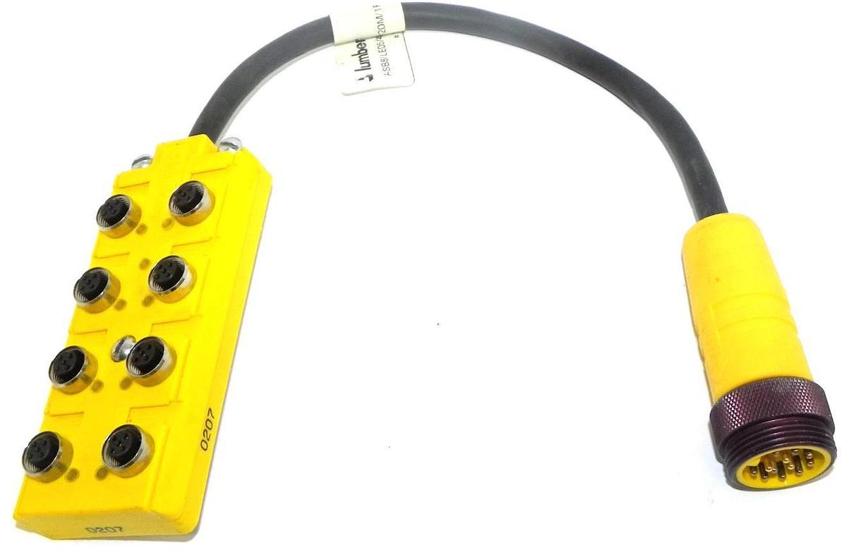 Used LUMBERG ASB 8/LED 5/4-14/RS120M DISTRIBUTION BOX MICRO 8PORT