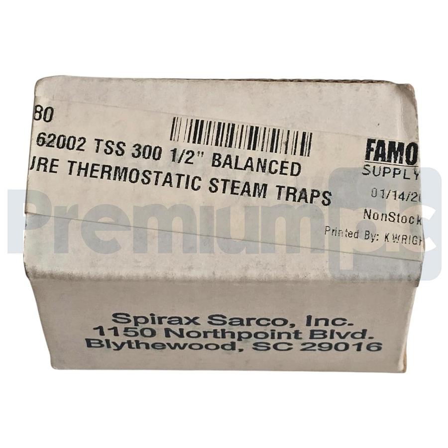 Spirax Sarco 62002 TSS-300 1/2" Balanced Pressure Thermostatic Steam Trap NSMP