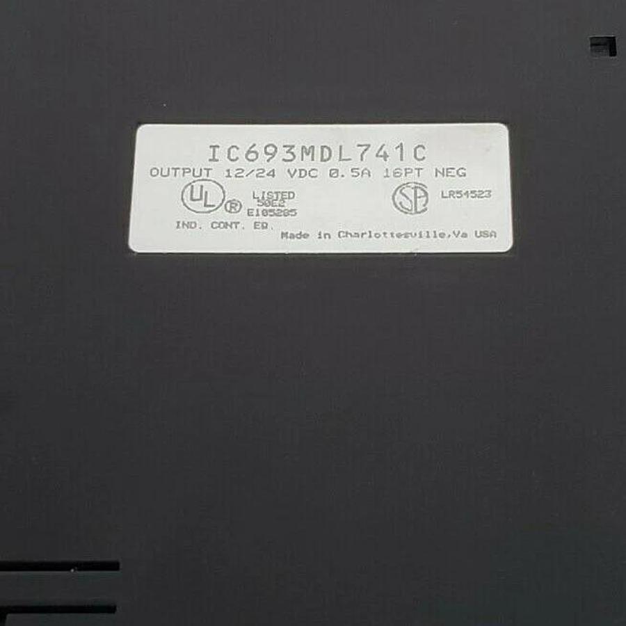 Used GE FANUC IC693MDL741C OUTPUT MODULE 12/24 VDC, 0.5A, 16 PT NEG