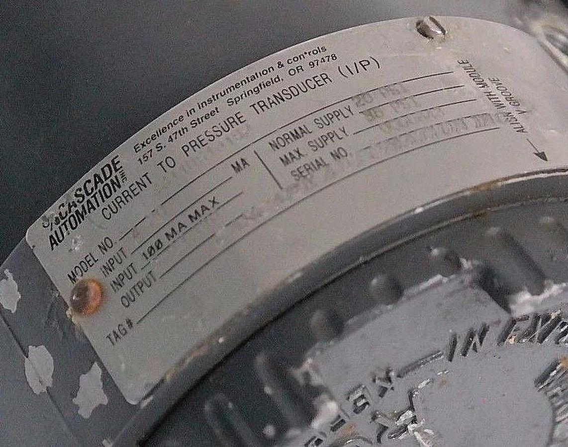 Used CASCADE AUTOMATION 3311DS1J1B2 PRESSURE TRANSMITTER