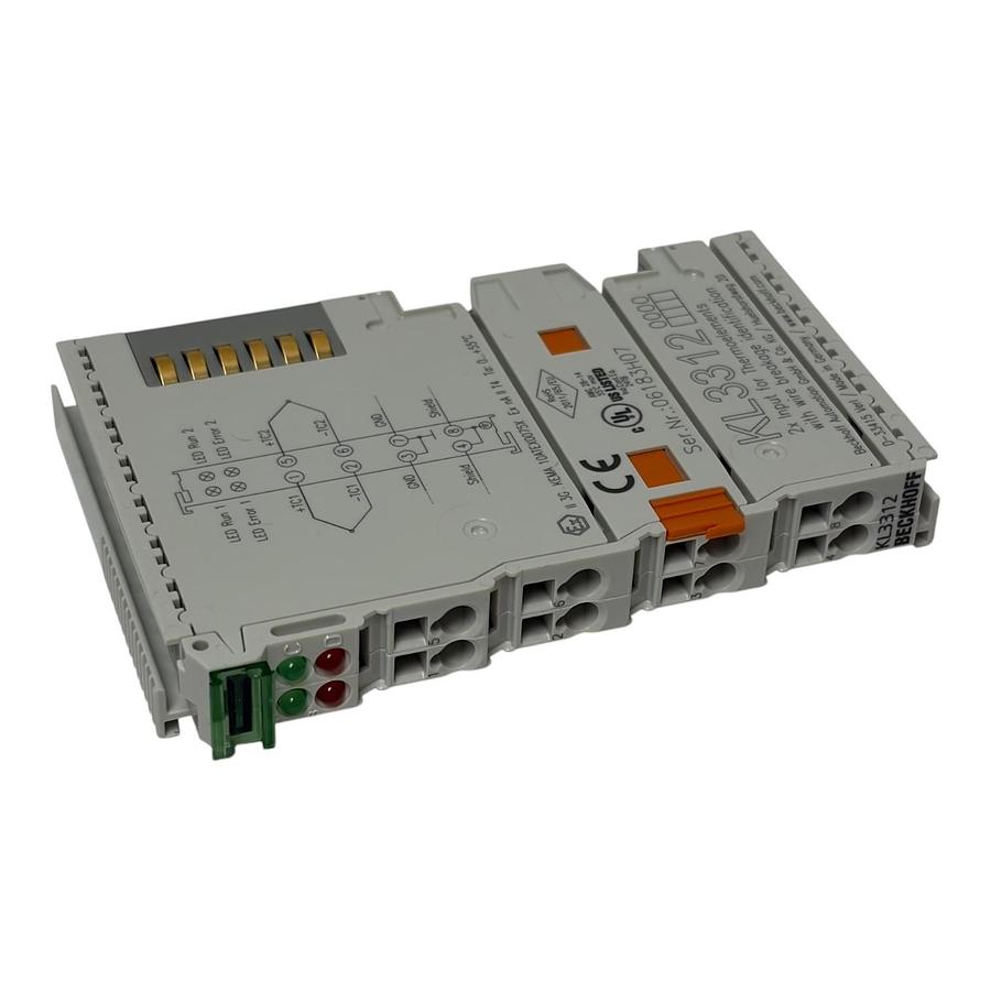 Used Beckhoff KL3312 2 Channel Thermocouple Input Module 2x Input New Surplus