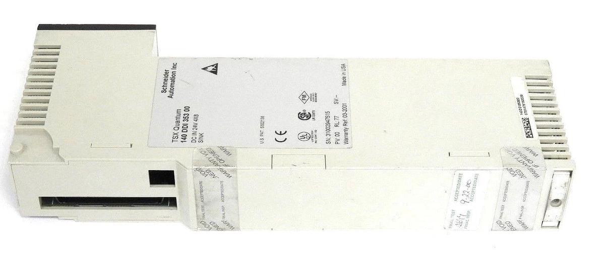 Used SCHNEIDER 140-DDI-353-00 24V DC INPUT MODULE PV:00, RL:77, 140DDI35300
