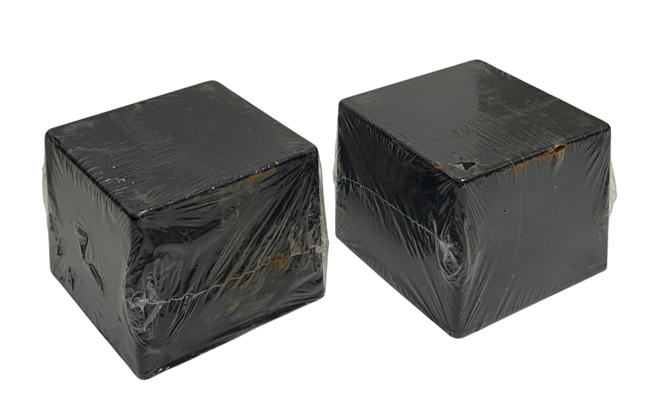 Used 2 HAMMOND MANUFACTURING 1590VBK BLACK ALUMINUM ENCLOSURES DIE CAST NSMP