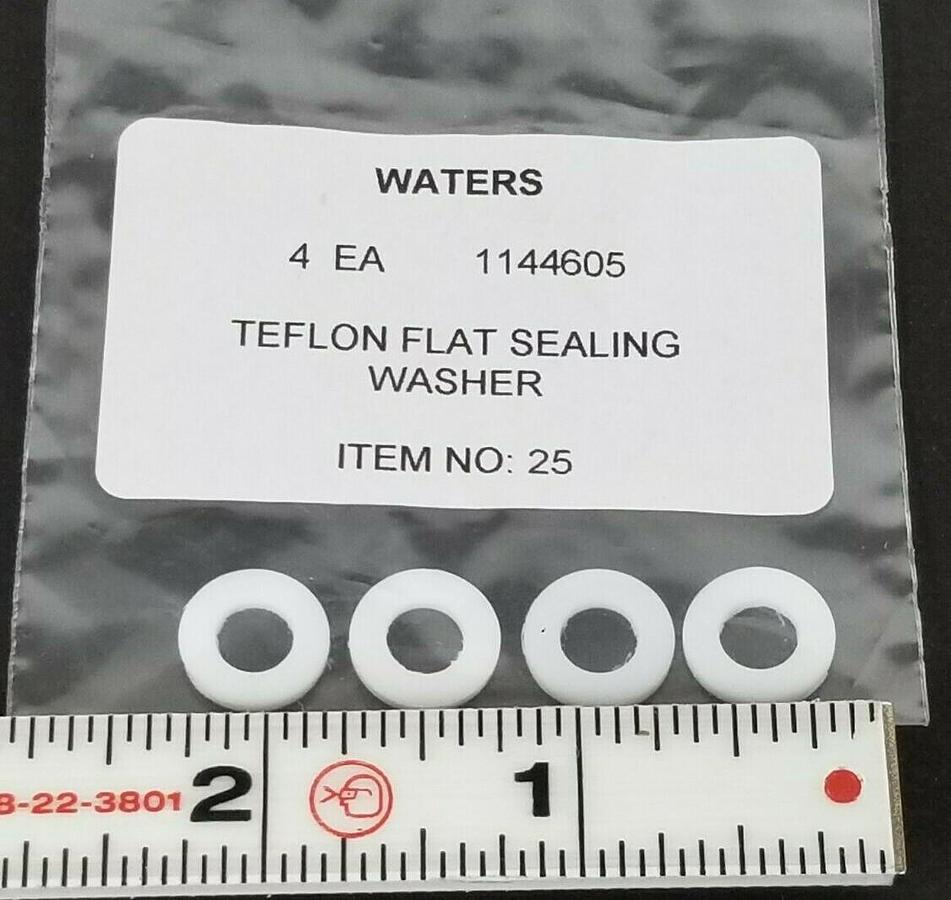 Used LOT OF 4 NEW WATERS 1144605 TEFLON FLAT SEALING WASHERS