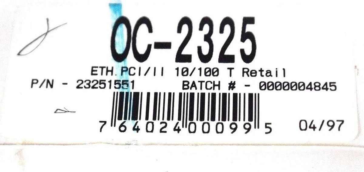 Used NEW SEALED OLICOM OC-2325 FAST ETHERNET ISA 10/100 ADAPTER 23251551