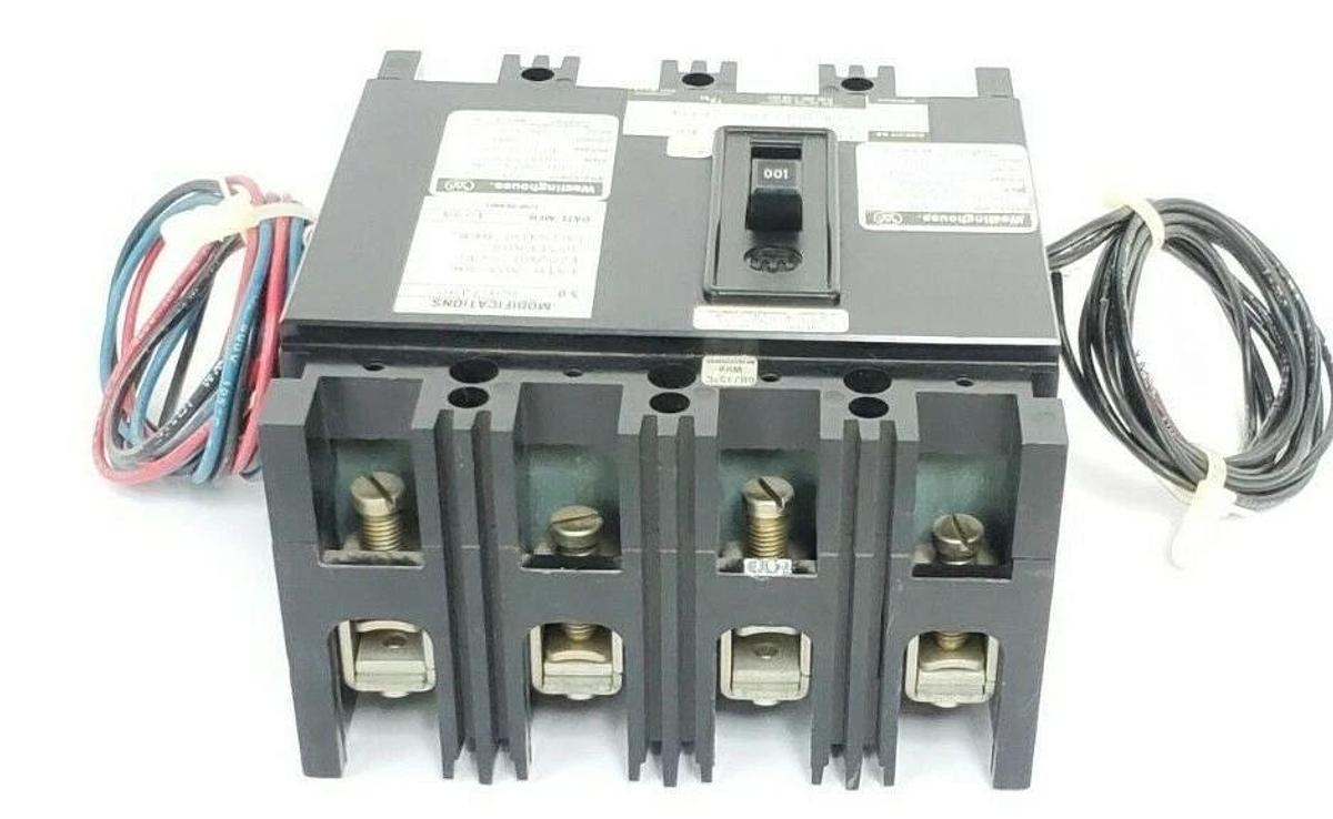 Used WESTINGHOUSE 80E7390 CIRCUIT BREAKER ASSY FB BKR 4P 100A 40C 600VAC 1A1B