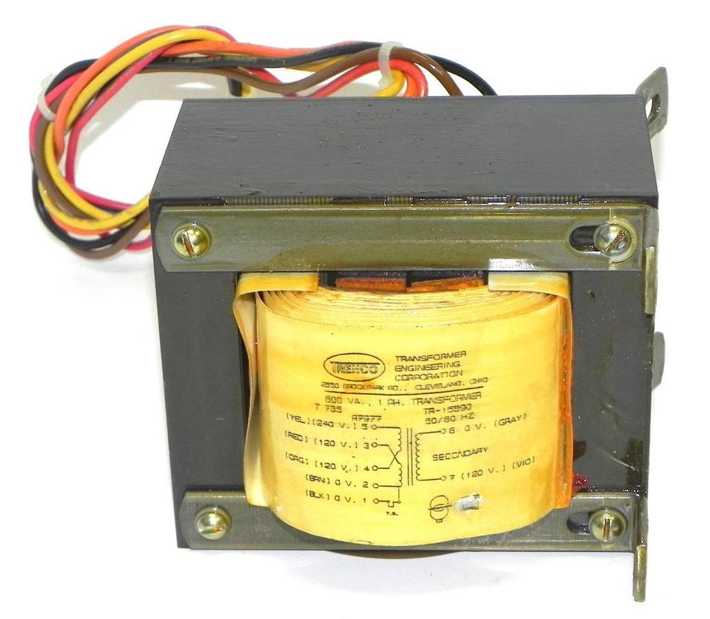 Used TRENCO TR-15890 TRANSFORMER TR15890 50/60HZ 600VA, 1PH, TR15890