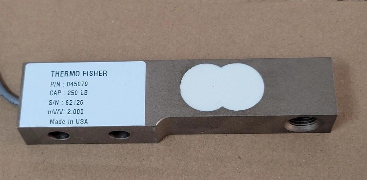 Used NIB THERMO FISHER P/N: 045079 LOAD CELL CAP: 250 LB MV/V: 2.000