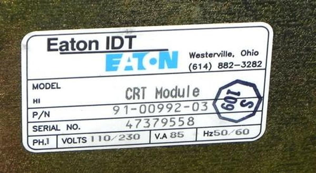 Used CUTLER HAMMER 91-00992-03 PANELMATE IDT 910099203 CRT MODULE