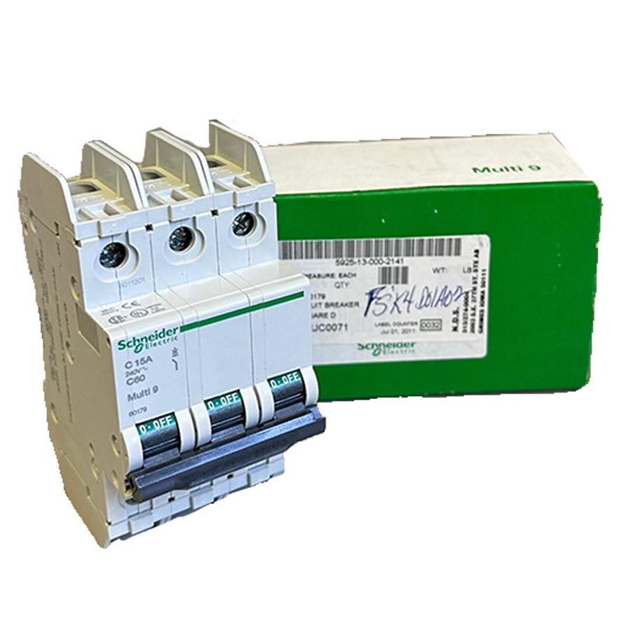 NEW SCHNEIDER ELECTRIC 60179 Multi 9 CIRCUIT BREAKER 3-POLE 15A DIN-RAIL C60