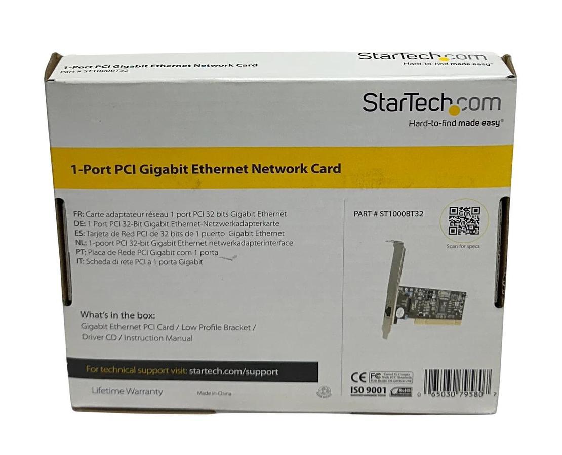 Used StarTech ST1000BT32 1PORT PCI GIGABIT Ethernet NETWORK CARD 10/100/1000Mbps NSMP