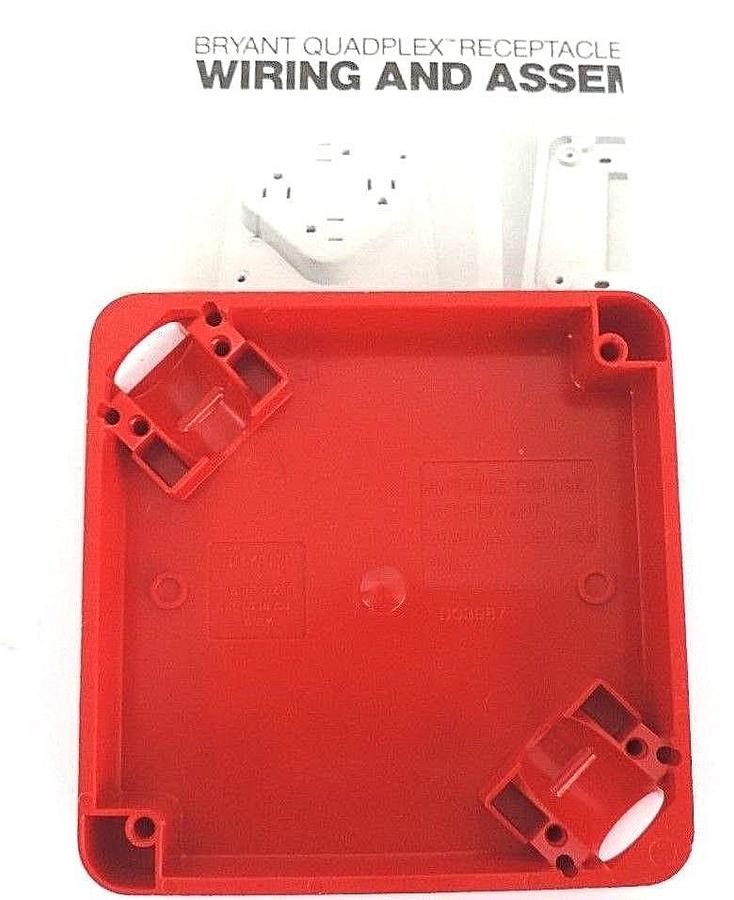 LOT OF 3 NEW BRYANT 4SQBXFR PORTABLE BOX 4" SQUARE FEED-THRU