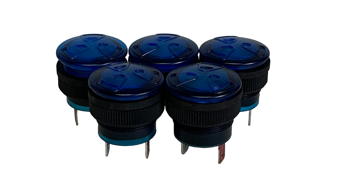 Used 5 NEW FLOYD BELL TLL-87B-24V-Q / TLL87B24VQ PANEL MOUNT INDICATORS BLUE 24Vdc