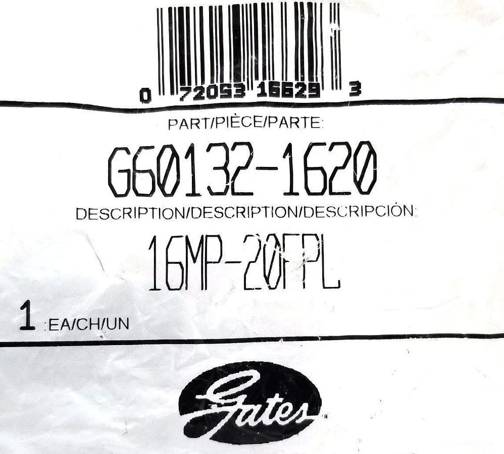 Used NEW GATES G60132-1620 ADAPTER G601321620, 16MP-20FPL