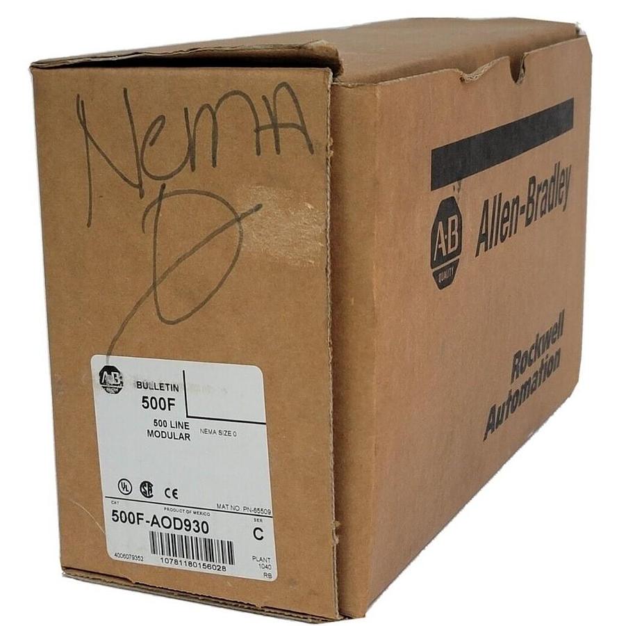 Used NIB ALLEN BRADLEY 500F-AOD930 SER. C NEMA SIZE 0 CONTACTOR
