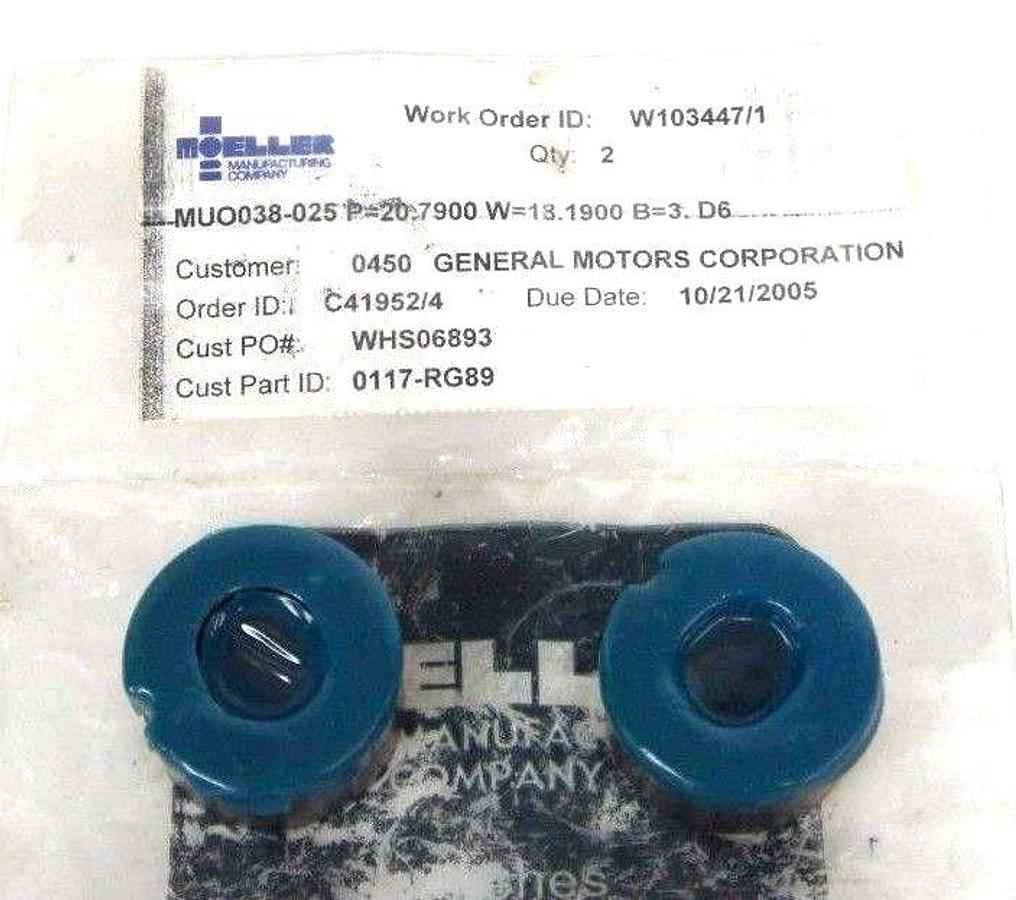 LOT OF 2 NEW MOELLER 0117-RG89 PUNCHES OBL 38 DIA X 25 P=20.79 W=18-19 P/S 10/05