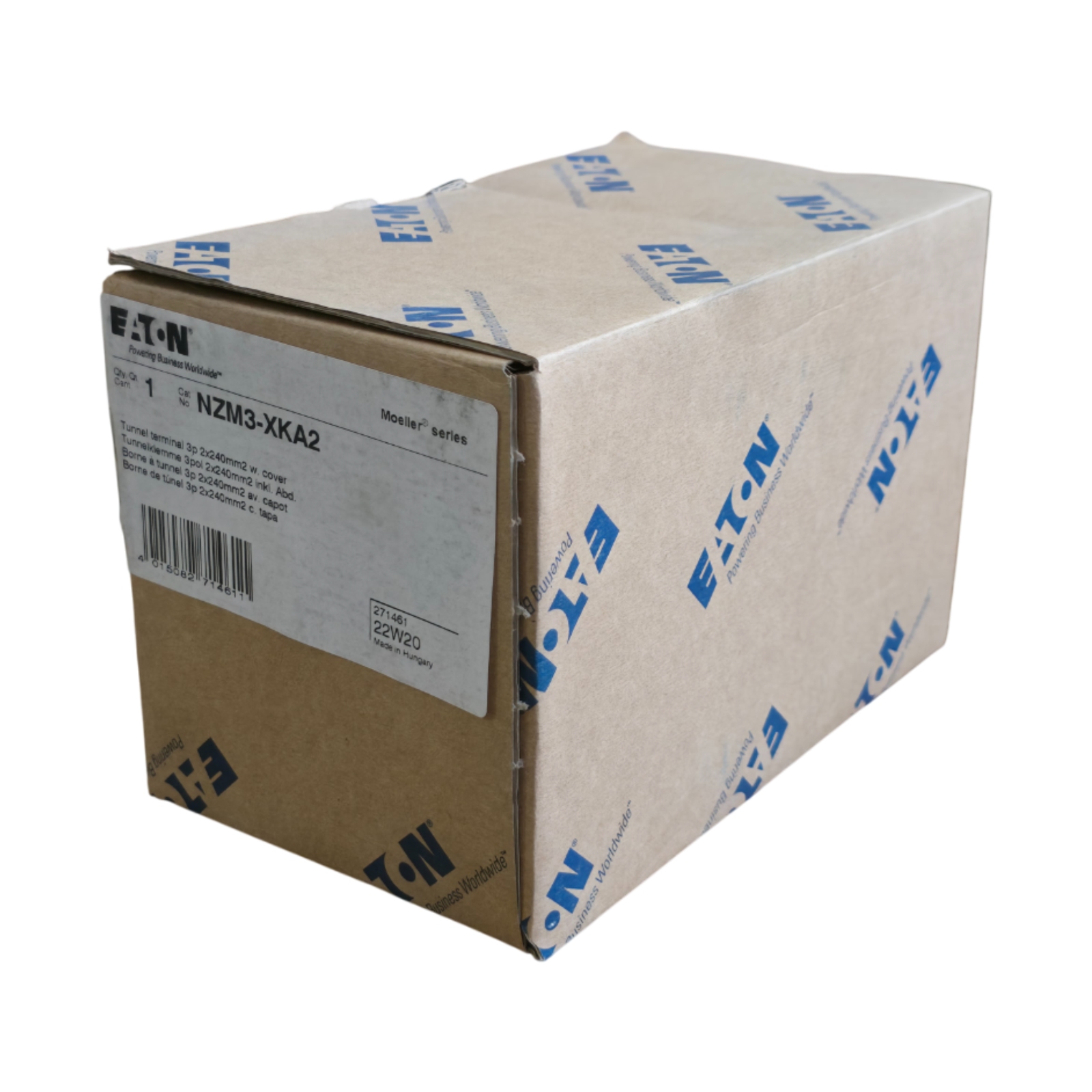 Used EATON MOELLER NZM3-XKA2 Series NZM TUNNEL TERMINAL 3P 2X240mm2 w/COVER  NSMP