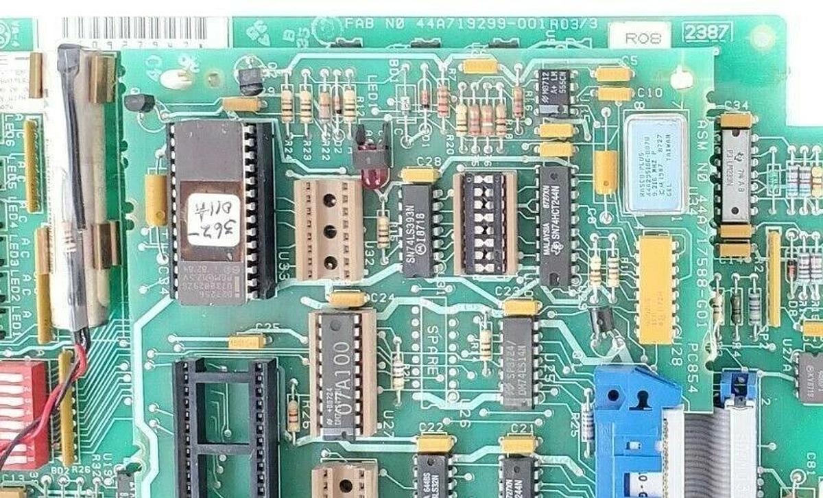 Used GE FANUC IC600-BF944K 12K ASCII I/O MODULE 44A717587-G01 W/ 44A717588-G01 BOARD
