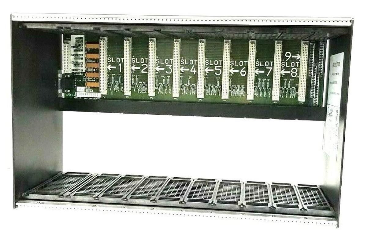 Used GE FANUC IC697CHS790D REAR MOUNT SLOT RACK 9-SLOT W/ 44A724845-G01 BACKPLANE