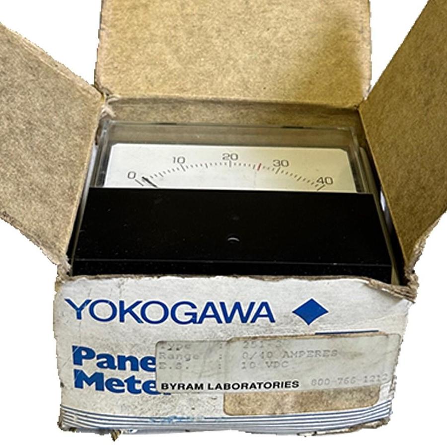 Used NEW YOKOGAWA BYRAM LABORATORIES 251-3 / 2513 PANEL METER 0/40A 10VDC