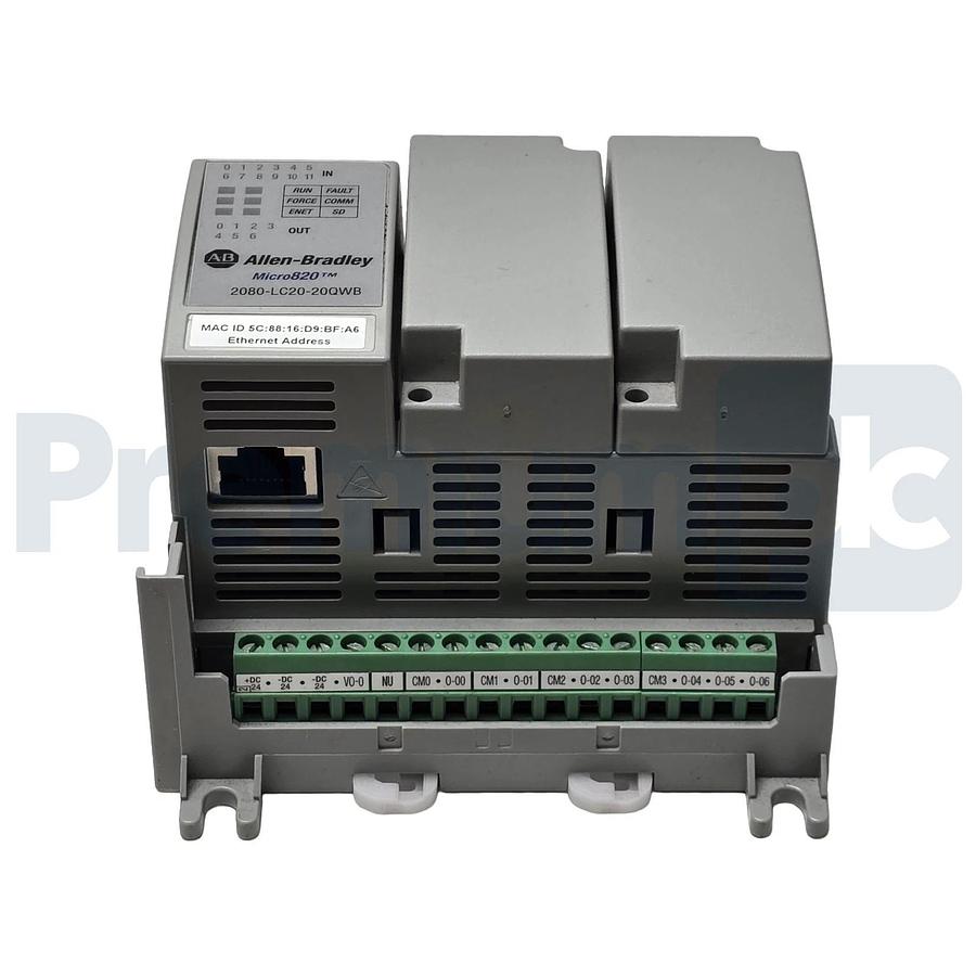 Allen-Bradley 2080-LC20-20QWB /C Micro820 Controller ENet/IP F/W: 12.011 NSNP