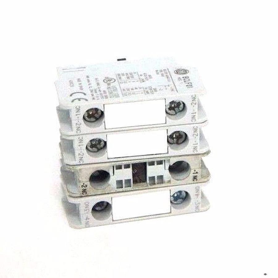 Used LOT OF 4 GENERAL ELECTRIC BCLF01 AUXILIARY CONTACT BLOCKS 10A, 690V
