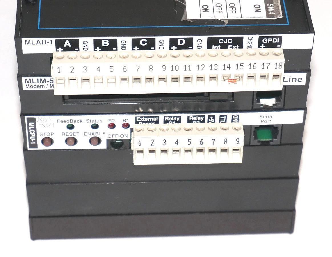 Used LOGIC BEACH INC. MODULOGGER MINI DATA LOGGING SYSTEM W/ MLAD-1, MLIM-5, MLCPU-1