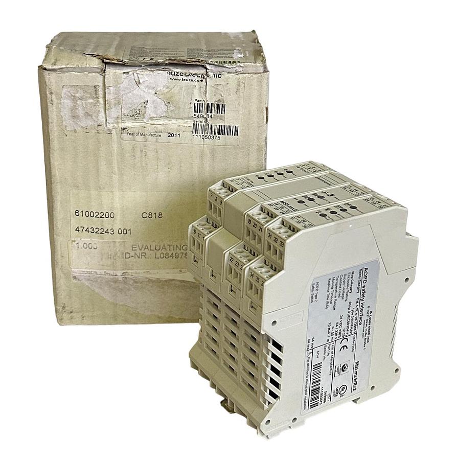 Used NEW LEUZE ELECTRONIC MSI-mxE/Rx2 / 549984 AOPD SAFETY RELAY INTERFACE 24VDC 5A
