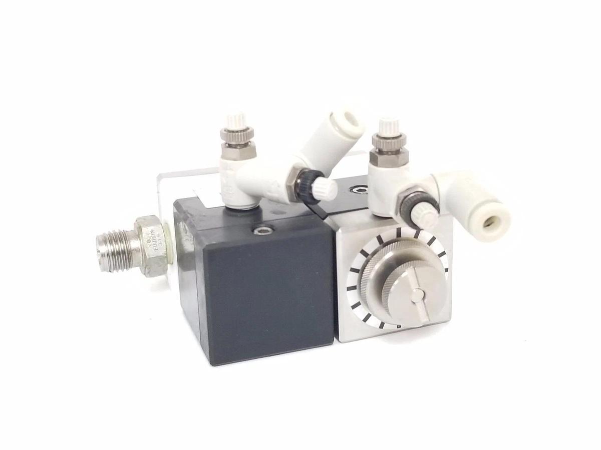 Used KOGANEI F-SAV100-2W AIR PILOTED VALVE W/ SUCKBACK FSAV1002W