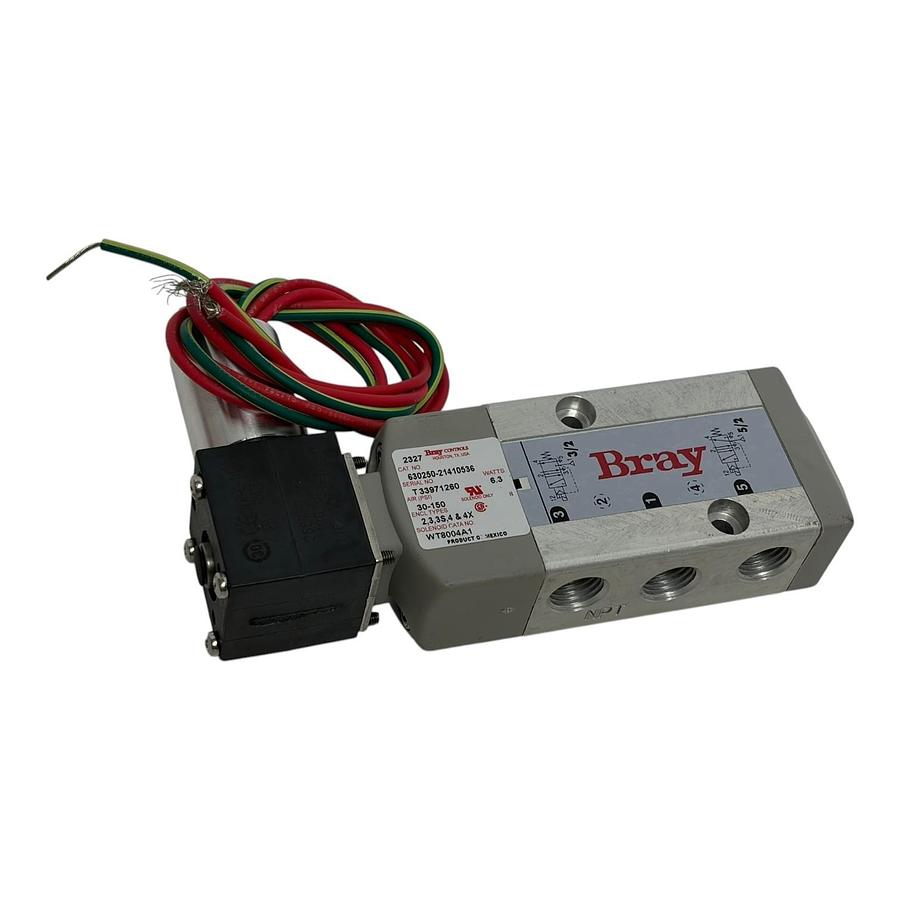 Used Bray 630250 Solenoid Valve 120V 30-150 PSI NAMUR 5/2 3/2 Spool WT8004A1 New