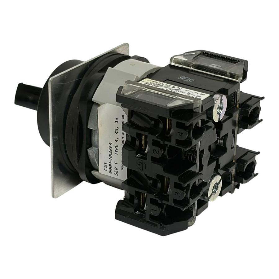 Used Allen Bradley 800H-NR2KF4 Selector Switch 4 Position 800TC-XA Blocks Series F